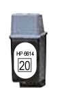 HP 20  Compatible Black Ink Cartridge (C6614DN)