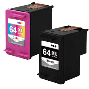 HP 64XL Ink Cartridges   N9J92AN, N9J91AN