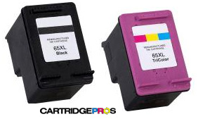 HP 65XL Black Ink Cartridge (N9K04AN#140) and Color (N9K03AN#140)