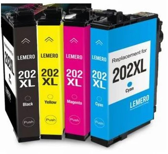 Epson 202XL Ink Cartridges High-Capacity for Expression XP-5100, Workforce WF-2860